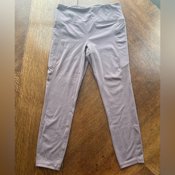 Gaiam Mauve Lavender High-Waisted Yoga Workout Leggings Size Medium - Picture 1 of 11